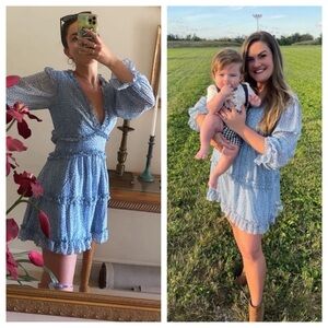 ASO Brittany Cartwright from Vanderpump Rules & TikTok Star Tinx Blue Mini Dress